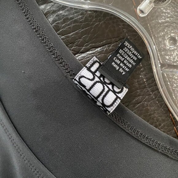 size M Clara Sun Woo tie cuff 3/4 sleeve side vent tunic top blouse gray lagenlo - Picture 6 of 8